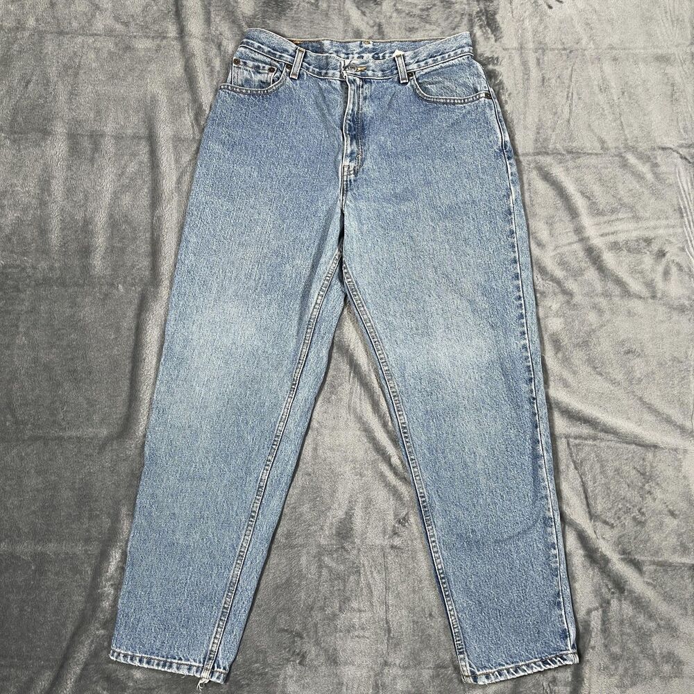 VTG Levi's 550 Jeans Womens 12 Blue Light Wash Relaxed Tapered Denim
